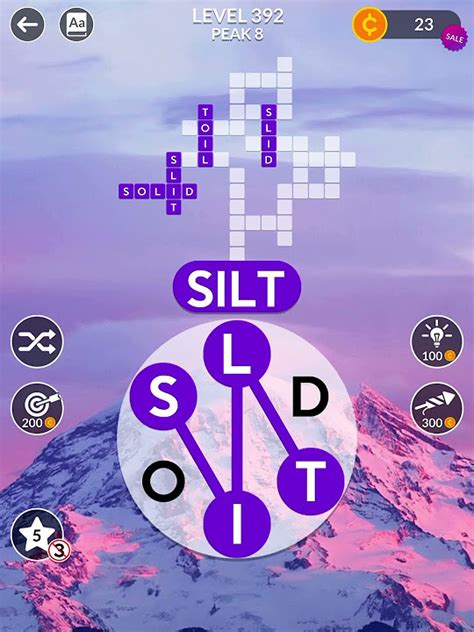 Wordscapes Level 392, Peak 8 .